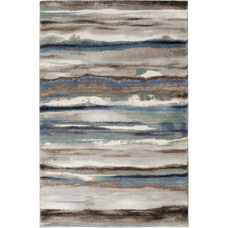 Latitude Run Jayesh Abstract Blue/Brown Area Rug & Reviews Wayfair